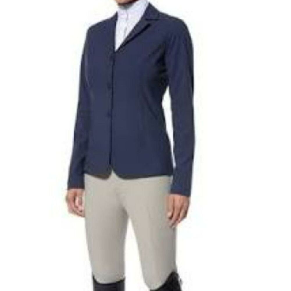KERRITS STRETCH "COMPETITOR KOAT" SMARTPAK EQUINE COMPETITION JACKET NAVY SIZE M